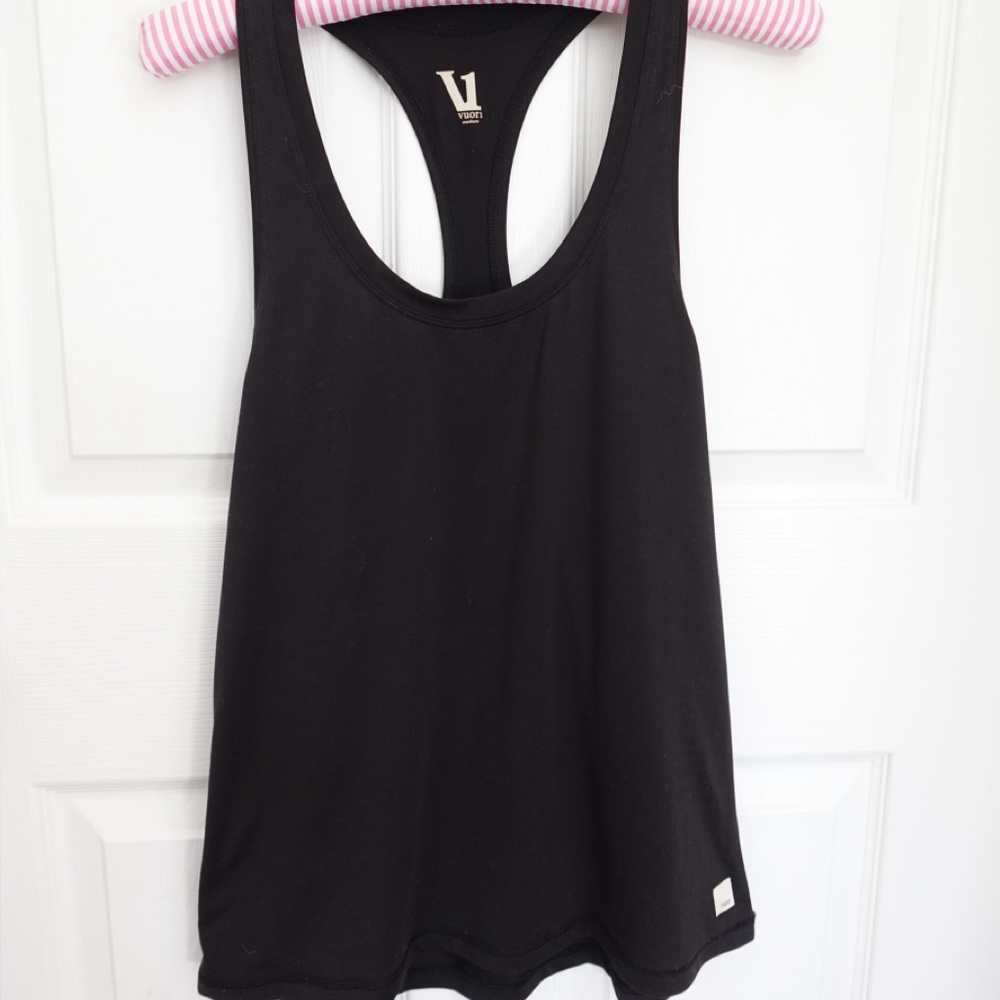 Vuori Black Racerback Tank Top